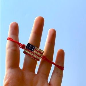 Red American Flag Bracelet